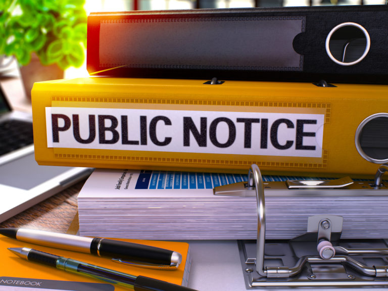 steps to placing a public notice